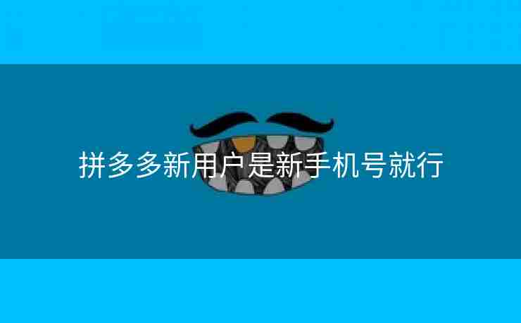 拼多多新用户是新手机号就行