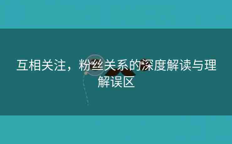 互相关注，粉丝关系的深度解读与理解误区