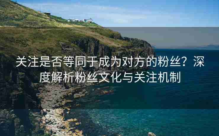 关注是否等同于成为对方的粉丝？深度解析粉丝文化与关注机制